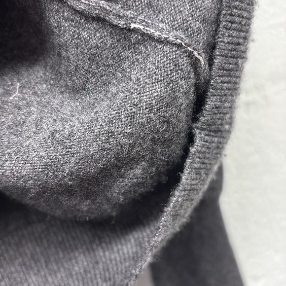 THE RESET R LABEL grey cashmere wool blend v neck collared sweater sz XS - Picture 3 of 5